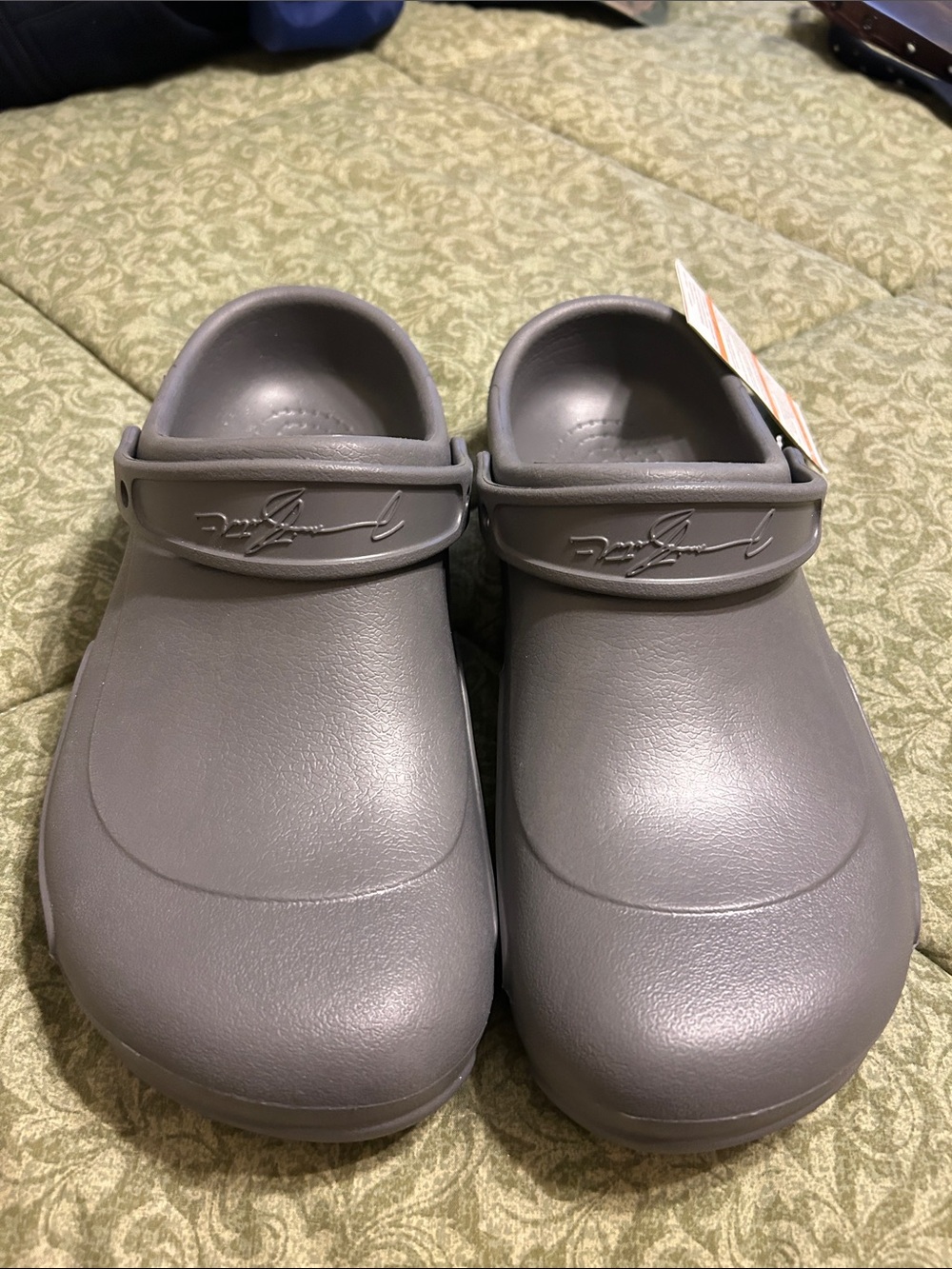 CROCS Limited Edition Mario Batali Men's Gray Classic Work Clog with Heel Strap